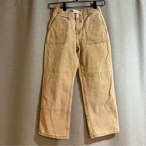 Levi's Boys Loose Taper Carpenter Style Jeans Tan Khaki Size S (8-10)